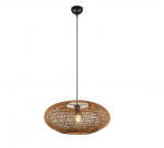 Trio Hedda piekarama lampa E27 matt black/sisal brushed steel 312300136 4017807504620