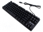 Keyboard | black,green | USB A | wired,US layout | 1.8m