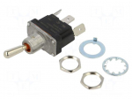 Switch: toggle | Pos: 2 | SPDT | ON-(ON) | 16A/250VAC | 16A/30VDC | TB