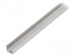 Profiles for LED modules | silver | 1m | LOKOM | aluminium | anodized