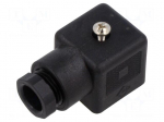 Connector: valve connector | plug | form A | 18mm | female | PIN: 3 | 10A