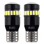 Autolambid, Mootorratta ja traktori valgustid // Auto LED-pirnid ja komplektid // Żar&oacute;wki led canbus 18smd 3014 + 1smd 1smd t10 w5w white 12v 24v amio-02446