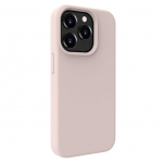 Back panel cover Evelatus Apple iPhone 15 Pro Premium Soft Touch Silicone Case Pink Sand