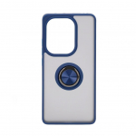 Back panel cover iLike Xiaomi Redmi Note Pro 13 4G Hybrid Case With Ring Dark Blue