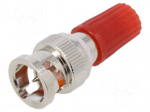 Adapter | red | 3A | 35.5mm | banana 4mm socket,BNC plug | 50&Omega; | 500V