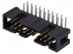 Connector: IDC | socket | male | PIN: 20 | 2500 | angled 90&deg; | 2A | THT | 2x10