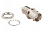 Connector: BNC | socket | female | straight | 50&Omega; | soldering | PTFE