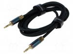 Cable | RCA plug,both sides | 2m | Plating: gold-plated | black