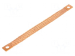 Braids | earthing tape | W: 16mm | 16mm2 | &Oslash;1: 9mm | &Oslash;2: 9mm | 120A | L: 200mm