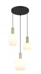 Trio Diva piekarama lampa 3-pc E27 matt brass/white brushed steel 319830308 4017807614503
