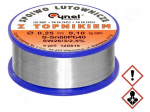 Tin | lead-based | Sn60Pb40 | 0.25mm | 0.1kg | reel | 190&deg;C | 2.5%
