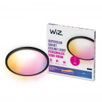 SuperSlim WiZ griestu lampa 22W melna 2700-6500K RGB 929003301001 8720169072633