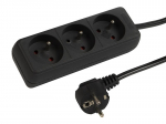 Uued tooted // 98-744# Przedłużacz sieciowy pr-370p 3-gniazda z uziemieniem 5m czarny 3x1,5mm