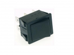 POWER ROCKER SWITCH 10A-250V DPDT ON-ON - BLACK CAP