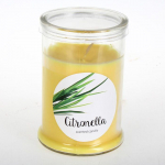 Baltic Candles Aroma candle in glass with citronella scent / burning time 50h Yellow