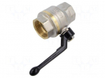 Ball valve | max.25bar | nickel plated brass | -15&divide;90&deg;C