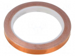 Tape: electrically conductive | W: 9mm | L: 16.5m | Thk: 0.066mm | UL510