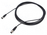 Cable: for sensors/automation | M12 | PIN: 4 | straight | plug | PUR