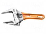 Wrench: adjustable | Jaw capacity: 43mm | Overall len: 156mm | short
