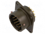 Connector: circular | socket | male | PT/451 | 7.5A | 600V | PIN: 19 | olive