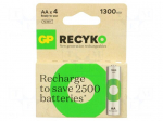 Re-battery: Ni-MH | AA | 1.2V | 1300mAh | ReCyko | blister | Ready2Use