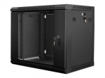 Servers Lanberg  Rack cabinet 19" wall-mount 9U/600x450 (flat pack) V2, black |