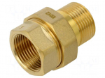 Splice terminal: double connector | brass CW617N | Thread: G 1" | BR