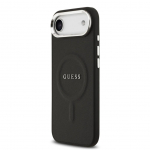 Back panel cover Guess Apple iPhone Air PU Saffiano MagSafe Case Black