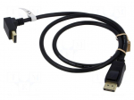 Cable | DisplayPort plug,DisplayPort plug 90&deg; up/down | PVC | 1m
