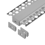 T&ouml;&ouml;riistad ja m&otilde;&otilde;teseadmed // Uued tooted t&ouml;&ouml;riistade, tarvikute kategoorias // Zestaw: profil aluminiowy do taśm LED, 2000 x 55,8 x 12,5 mm, podtynkowy, srebrny, klosz mrożony, 4 zaślepki