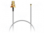 Cable | IPEX MHF 1,RP-SMA female | grey | -40&divide;85&deg;C | 0&divide;6GHz | 100mm