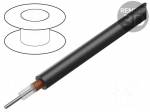 Wire: coaxial | RG59 | 1x23AWG | wire | CCS | PVC | black | 152m | CPR: Eca