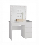 MIJAS DESK SET, RIGHT-HANDED, WHITE + MARINA MIRROR