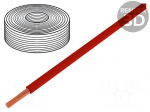Wire | H07V2-K | stranded | Cu | 25mm2 | PVC | red | 450V,750V | Class: 5