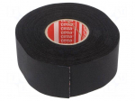 Fabric tape | PET wool | W: 38mm | L: 25m | black