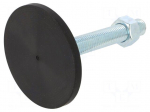 Foot | with no-slip disk,with locknut,with lever | Base dia: 80mm