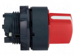 Switch: rotary | 22mm | Stabl.pos: 2 | red | none | IP66 | prominent | Pos: 2