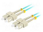 Fiber patch cord | OM3 | SC/UPC,both sides | 3m | 50/125um | LSZH | grey