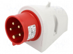 Connector: AC supply 3-phase | socket | male | 16A | 400VAC | IEC 60309