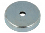 Magnet: permanent | hard ferrite | 71N | &Oslash;: 32mm | H: 7mm | steel | disk