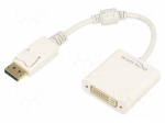 Adapter | DisplayPort plug,DVI-I (24+5) socket | 0.15m | white