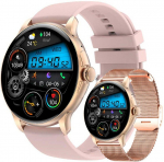 Rubicon RNCF35 Smartwatch for Women with Bracelet + Strap / Pink