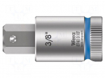 Socket: hex key-bit | inch,Hex Plus | HEX 3/8" | 3/8" | 38.5mm | Zyklop