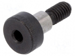 Shoulder screw | Mat: steel | Thread len: 8mm | Thread: M4 | Cut: imbus