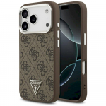 Case Guess 4G Triangle Logo MagSafe for iPhone 17 Pro / brown