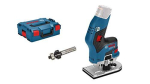 Bosch cordless edge router GKF 12V 8 Professional solo, 18 Volt, milling machine (blue / black, L-BOXX, without battery and charger)