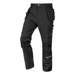 Spodnie robocze Mix&Match, 4 way stretch, z kaburami, Cordura, czarne, rozmiar XL