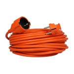 Elektrimaterjalid // Elektri laiendid, Pikendusjuhtmete, hajutuste ja UK ja USA adapterite komplekt // Przedłużacz jednogniazdowy SCHUKO; IP20; 16A; H05VV-F ; 31,5; 25m; POMARAŃCZOWY; HAND HOME