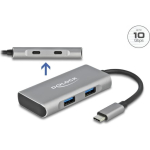 USB-jaotur Delock 2x USB-C + 2x USB-A 3.2 Gen2 (63260)