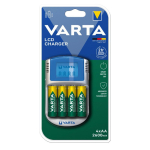 Varta laadija LCD Charger 12V/USB koos 4x AA 2600mAh akudega